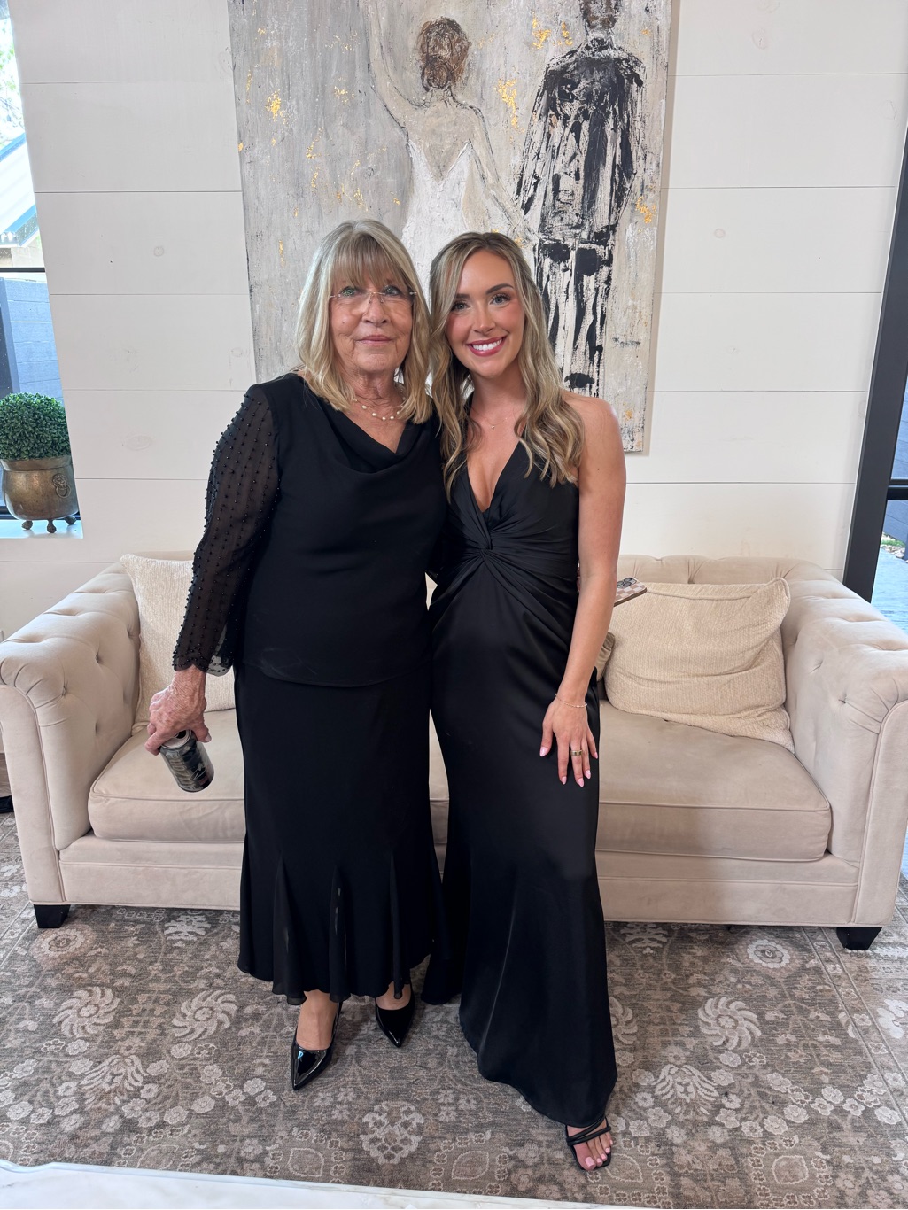 Azazie Black Knot-Front Maxi Dress